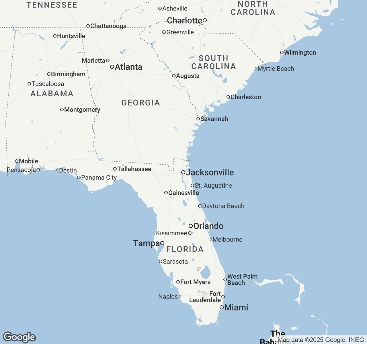 Map of Jacksonville